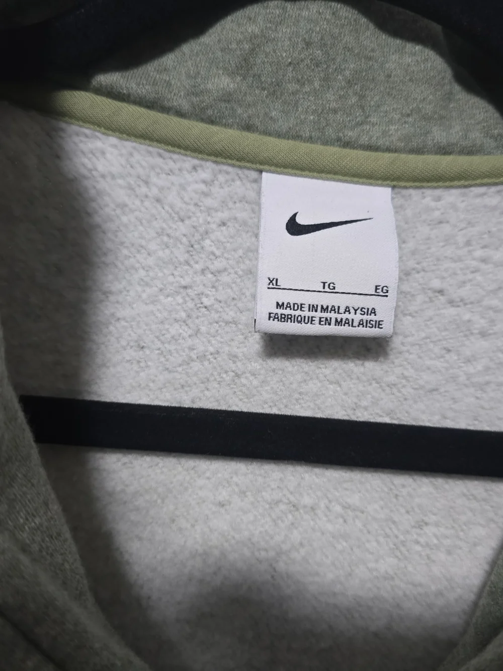 Nike Men's Olive Green Half-Zip Pullover